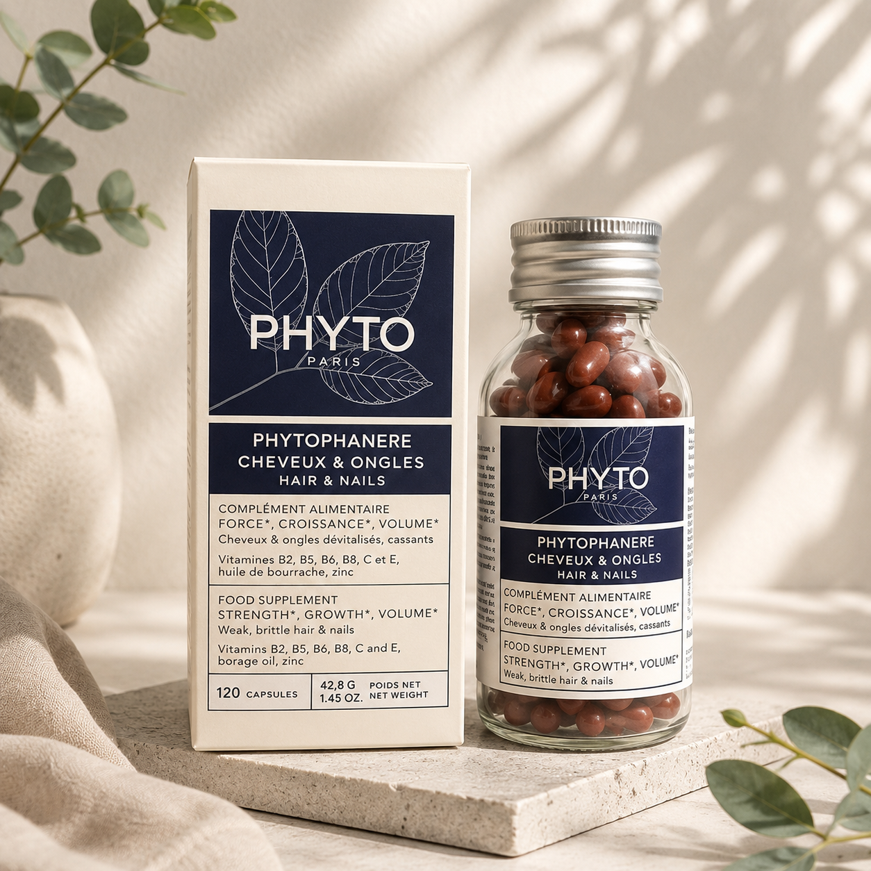 خرید قرص مکمل تقویت مو و ناخن (فیتو_فانر) 120 عددی فیتو_PHYTO (ایتالیا طرح جدید) با بهت...